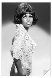 Sticker mural La chanteuse soul Aretha Franklin, Rome, 1965