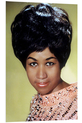 Foam board print Jazz singer Aretha Franklin, ca.1965