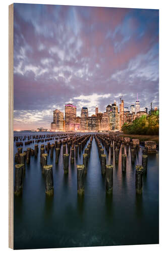 Hout print Brooklyn Bridge Park