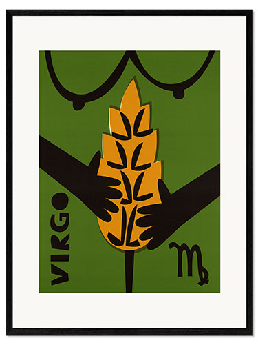 Impresión de arte enmarcada Virgo Zodiac Star Sign