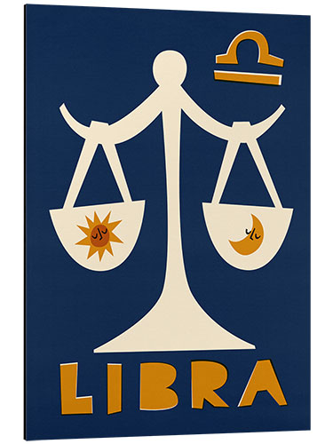 Aluminium print Libra Zodiac Star Sign