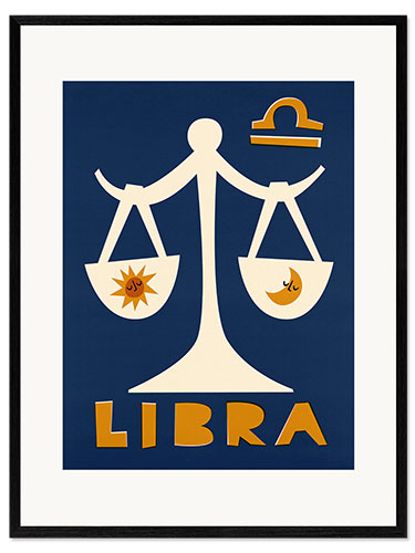 Kunsttryk i ramme Libra Zodiac Star Sign