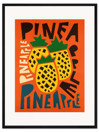 Gerahmter Kunstdruck Ananas