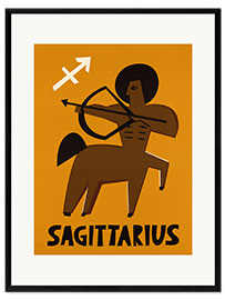 Plakat artystyczny premium w ramie Sagittarius Zodiac Star Sign