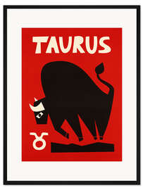 Gerahmter Kunstdruck Sternzeichen Stier