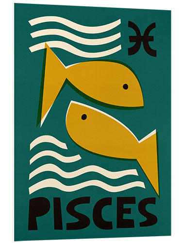 Tableau en PVC Pisces Zodiac Star Sign