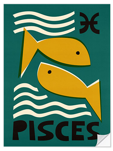 Muursticker Pisces Zodiac Star Sign