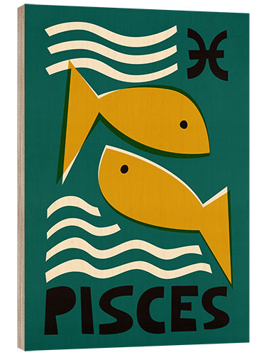 Obraz na drewnie Pisces Zodiac Star Sign