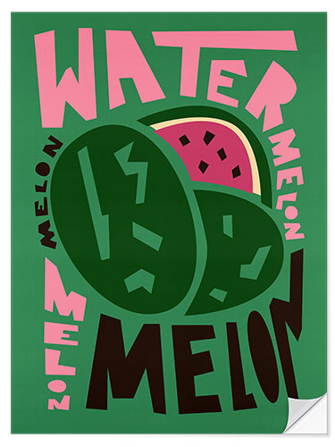 Selvklebende plakat Watermelon