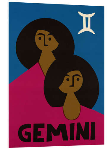 Foam board print Gemini Zodiac Star Sign