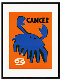 Ingelijste kunstdruk Cancer Zodiac Star Sign