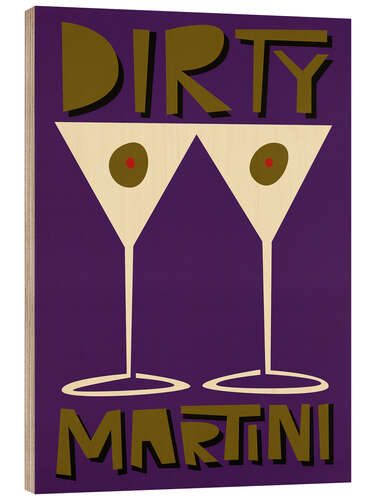 Obraz na drewnie Dirty Martini