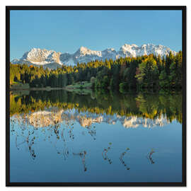 Gerahmter Kunstdruck Karwendelgebirge Spiegelt Sich im Geroldsee II