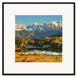 Framed art print Karwendel Mountains Reflected in Geroldsee I