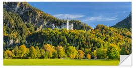 Wandsticker Schloss Neuschwanstein im Herbst III