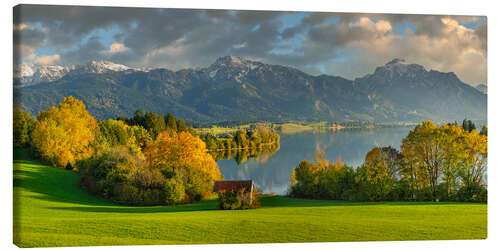 Canvas print Forggensee in autumn