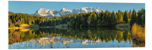 Tableau en PVC Karwendel Mountains Reflected in Geroldsee III