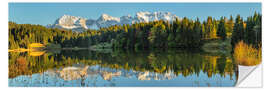 Wandsticker Karwendelgebirge Spiegelt Sich im Geroldsee III