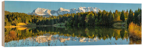 Obraz na drewnie Karwendel Mountains Reflected in Geroldsee III