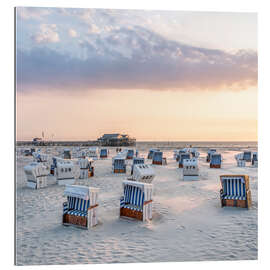 Tableau en plexi-alu On the North Sea beach near Sankt Peter Ording