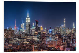 Magnettafel New York City Skyline bei Nacht