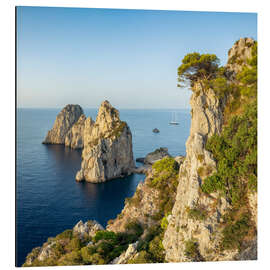 Aluminiumsbilde Faraglioni Felsen im Sommer, Capri, Italien