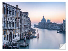 Selvklebende plakat Grand Canal at sunrise, Venice, Italy