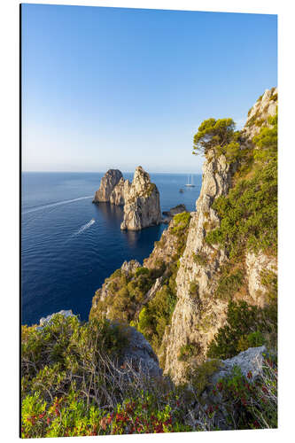 Stampa su alluminio Faraglioni Felsen auf Capri