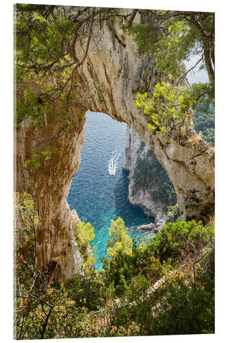 Akrylglastavla Arco Naturale Rock, Capri, Italy