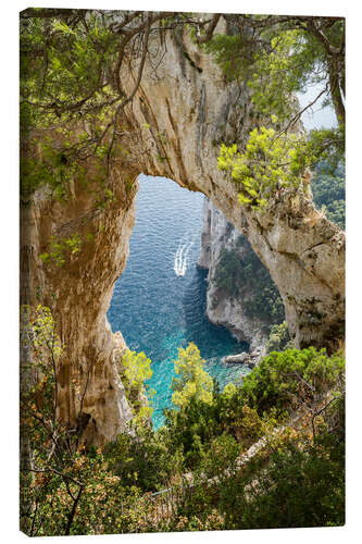 Canvas print Arco Naturale Rock, Capri, Italy