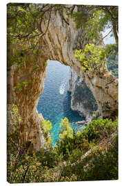 Canvas print Arco Naturale Rock, Capri, Italy