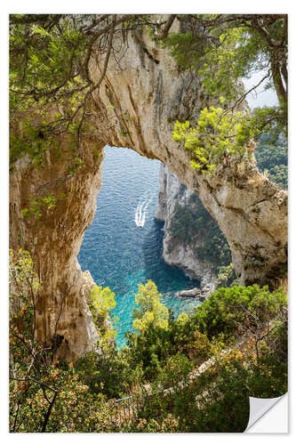 Naklejka na ścianę Arco Naturale Rock, Capri, Italy