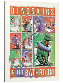 Magnettafel Dinosaurs in the Bathroom