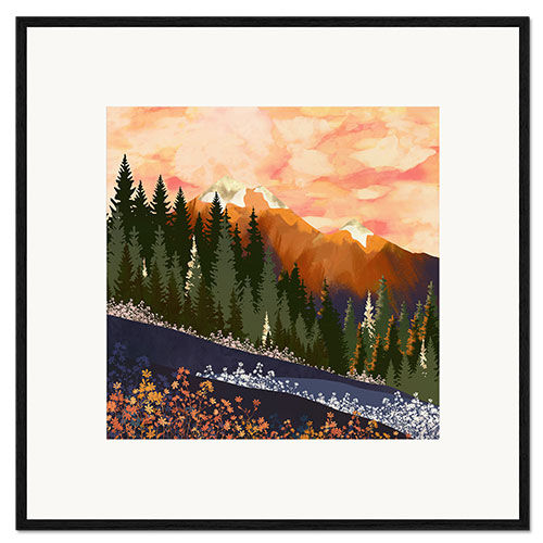 Impressão artística com moldura Mountain Dusk