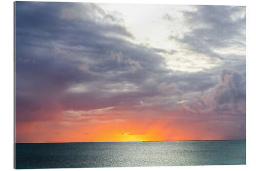 Gallery print Clouds in the burning sky at sunset