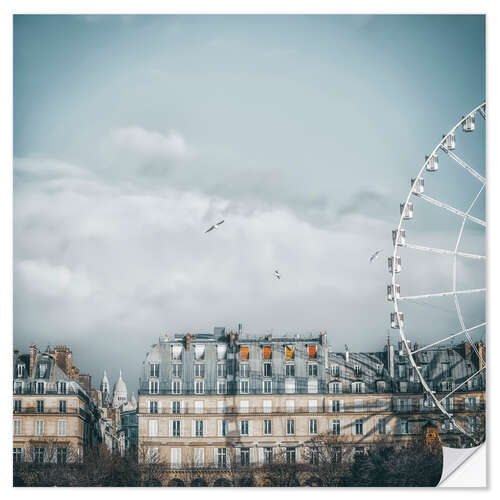 Selvklæbende plakat Jardin Des Tuileries