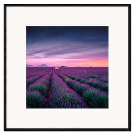 Kunsttryk i ramme Sunset over the Provence