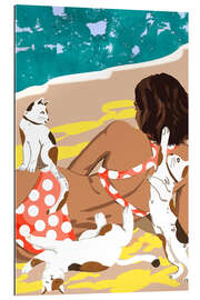 Gallery print Cat Mom at the Beach