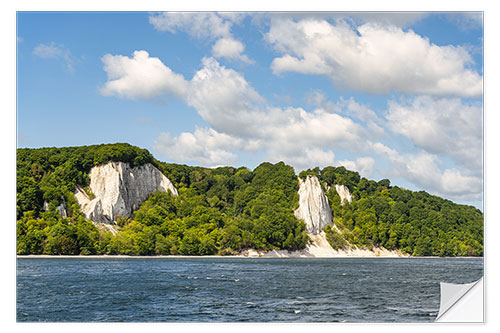 Selvklebende plakat View of Victoria and Königsstuhl on Rügen