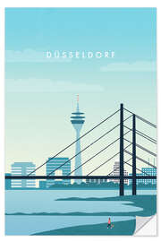 Selvklebende plakat Dusseldorf