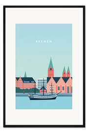 Gerahmter Kunstdruck Bremen
