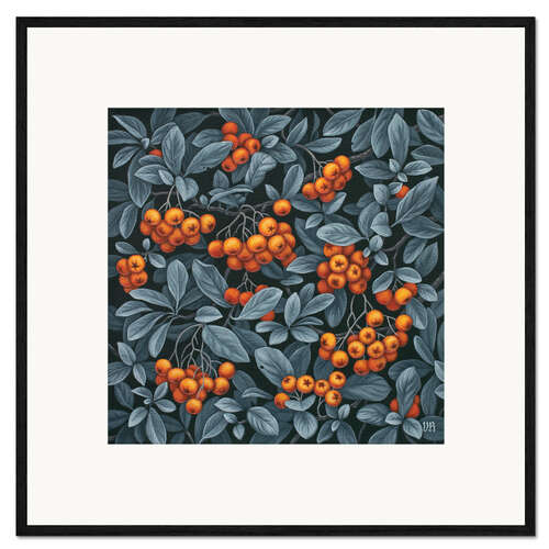 Kunsttryk i ramme Pyracantha berries