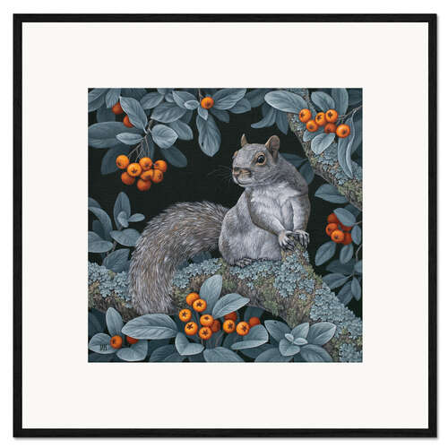 Framed art print Squirrel in the woods