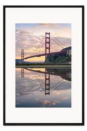 Gerahmter Kunstdruck Goldener Teich