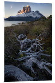 Galleritryk Moonrise In Patagonian Fjords