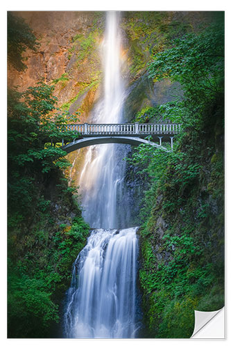 Naklejka na ścianę Multnomah Falls