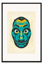 Gerahmter Kunstdruck Dalí Maske