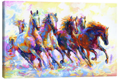 Lienzo Wild Horses Colourful