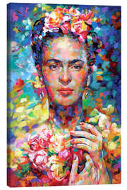 Quadro em tela  Frida Kahlo Colourful - Leon Devenice