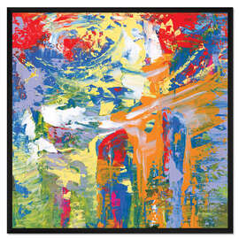 Gerahmter Kunstdruck Farbenfrohes Glück